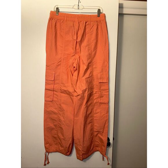 Aerie Medium Utility Cargo Pants High Rise Womens Solid Coral Peach Color NWT - Picture 4 of 9